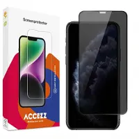 Accezz Protection d'écran en verre trempé Privacy pour Apple iPhone 11 Pro / Xs / X