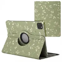 IMoshion Coque tablette Design rotatif à 360° Apple iPad Pro 11 (2025) M5 / (2024) M4 - Green Flowers