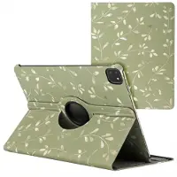 IMoshion Coque tablette Design rotatif à 360° pour Apple iPad Pro 13 (2025) M5 / (2024) M4 - Green Flowers