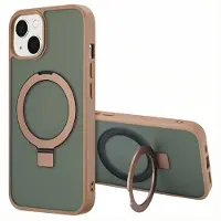 Accezz Coque Ring Stand avec MagSafe Apple iPhone 14 - Marron