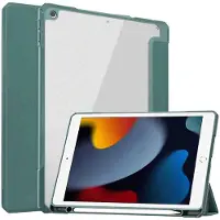 IMoshion Coque tablette rigide Trifold Apple iPad 9 (2021) 10.2 pouces / iPad 8 (2020) 10.2 pouces / iPad 7 (2019) 10.2 pouces - Vert