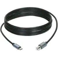 Klotz Câble USB-C/USB-B - Noir - Câble USB 2.0 - USB-C vers USB-B - Longueur 1 m - 480 Mbit/s
