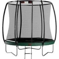 Avyna Trampoline Pro-Line 245 cm avec filet de sécurité & échelle rond vert