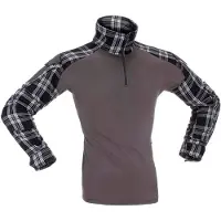 Invadergear T-shirt à Manches Longues Flannel Combat