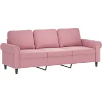 vidaXL Ensemble de canapés 4 pièces avec coussins Rose velours