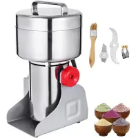 Vevor Moulin à Grains Électrique Commercial Capacité 750g Broyeur à Céréales en Acier Inoxydable 25000tr/min Concasseur à Maïs à Épices 5 Minutes 60 Mailles Machine à Poudre 1800W pour Café Soja Blé