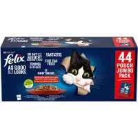 Nestle Tendres Effilés Le Ghiotonnerie Sélection Campagne boeuf, poulet canard, agneau en gelée pour chat (jumbopack)