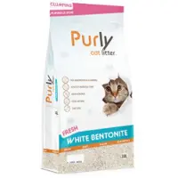 Purly Clumping White litière de bentonite pour chat - Fresh