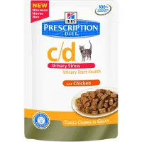 Hill's Pet Nutrition Prescription Diet c/d Urinary Stress - Sachet - Poulet - 12 x 85 g