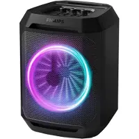 Philips Bluetooth Party Speaker TAX2208 - Karaoké - Lumières de fête - DBB Bass Boost - Jusqu'à 7 heures d'autonomie - Noir