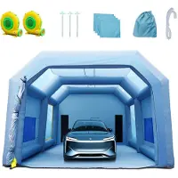 Vevor Tente Peinture Auto - Cabine De Peinture Gonflable 10x6x4 M 2 Souffleurs