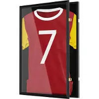 Avalo Cadre photo 80x60 cm noir - Cadre photo profond - Convient pour les cadres de maillots de football - Pliable