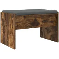 vidaXL Banc d'entrée avec coussin Chêne fumé 60 x 38 x 46 cm