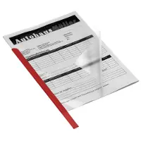 Durable Rail pour insérer des documents , plastique, 50-60 feuilles, 50 p., rouge