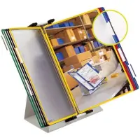 Tarifold Support de table + 10 pochettes pour système de présentation format A4, couleurs assorties