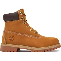 Timberland unisex pour enfant. TB1129097131 Bottes en cuir 6 Inch Premium jaune (37.5), Plat, Lacets, Casuel, mode enfantine