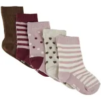 Minymo Chaussettes - 5 Pack - Rose Fumée - - 31/34 - Chaussettes