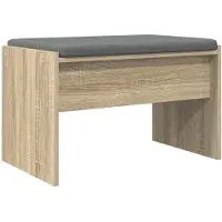 vidaXL Banc d'entrée avec coussin Chêne Sonoma 60 x 38 x 46 cm
