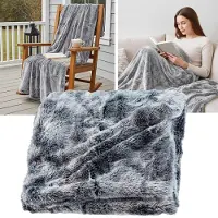Wicotex Plaid Imitation Fourrure 180x220cm Gris