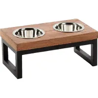 Flamingo Tommy Dog Feeder Marron 35.5 x 19 x 14.5 cm