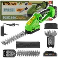 Procraft PGH2100 Ciseaux à gazon et à arbustes Accu