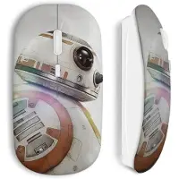 MANIACASE Souris Sans Fil - Star Wars - BB8 - Blanc - USB Wifi - Compatible Mac et PC