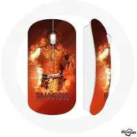 MANIACASE Souris sans fil - - Buakaw Banchamek - Orange - Clé USB wifi incluse - Compatible Mac et PC