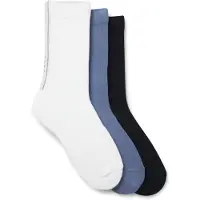BOSS Lot de trois paires de chaussettes mi-mollet avec bande structurée