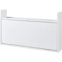 En.casa Bureau pliant 'Rautalampi' avec tablette et 2 compartiments 83 x 48 x 15 cm Blanc