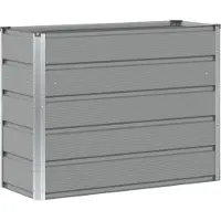 vidaXL Jardinière Gris Clair 100 X 40 X 75 Cm Acier