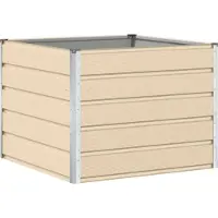 vidaXL Jardinière Ivoire 100 X 100 X 75 Cm Acier