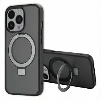 Accezz Coque Ring Stand avec MagSafe pour Apple iPhone 13 Pro - Noir