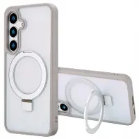 Accezz Coque Ring Stand avec MagSafe pour Samsung Galaxy S24 Plus - Gris