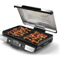 Ninja Grille viande Sizzle Indoor Grill &Flat Plate XL GX101EU 1450W Noir Inox