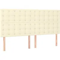 vidaXL Têtes de lit 4 pcs. Crème 90x5x78/88 cm Similicuir
