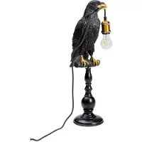 Kare Lampe à poser Animal Sitting Crow noir mat (E27)