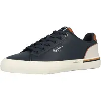 Pepe Jeans Baskets basses 'KENTON CAMPUS M' bleu marine / marron / blanc