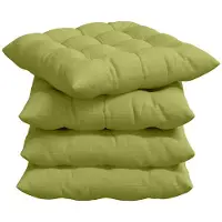 vidaXL Coussins de siège 2 pcs Vert clair 40 x 40 x 6 cm tissu