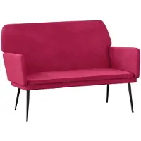 vidaXL Banc Rouge bordeaux 108x79x79 cm Velours