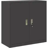 vidaXL Armoire de rangement Noir 90 x 40 x 90 cm Acier Laminé à Froid