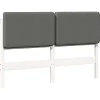 vidaXL Tête de lit rembourrée blanche et gris clair 160 cm