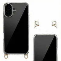 Selencia Coque arrière avec crochets amovibles pour Apple iPhone 16 - Transparent