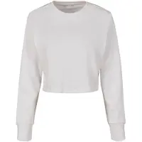 Build Your Brand Ladies Terry Cropped Crew Blanc - Build Your Brand BY131 - Taille XL