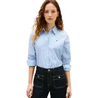 Tommy Hilfiger Chemisier 'ESS' bleu clair / blanc