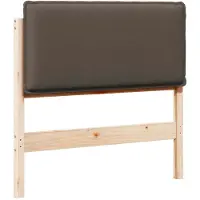 vidaXL Tête de lit rembourrée avec appui-tête Naturel et gris clair 80 cm