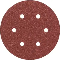 Bosch Feuille abrasive Ø 150 mm G60, WP, 6 trous, velcro - 5 pièces