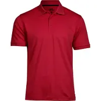 Tee Jays 7000 | Club Polo pour hommes - 95% Polyester (recyclé) - Couleur : Rouge - Taille : L