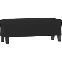 vidaXL Banc Noir 100x35x41 cm Tissu microfibre