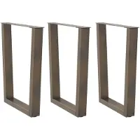 vidaXL Pieds de table de salle à manger en V 3 pièces acier naturel 70x(72-73,3) cm acier