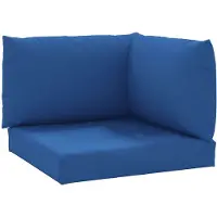 vidaXL Coussins de palette lot de 3 bleu tissu oxford